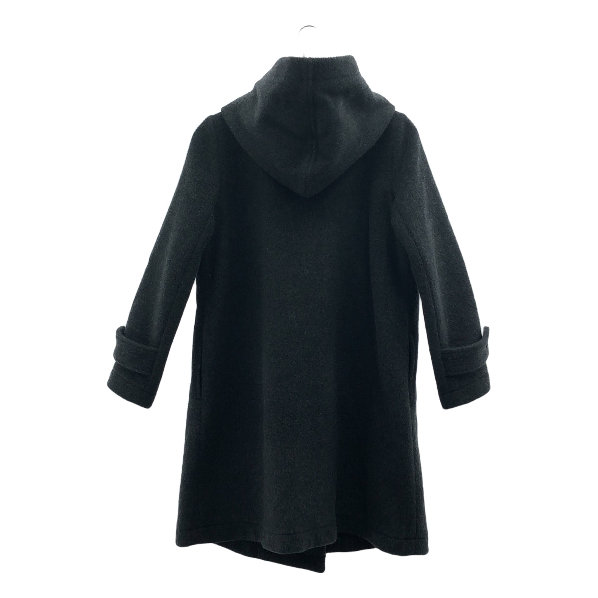 mizuiroind / ミズイロインド | ウール トグルボタン コート フーディ | F | ダークグレー | レディース