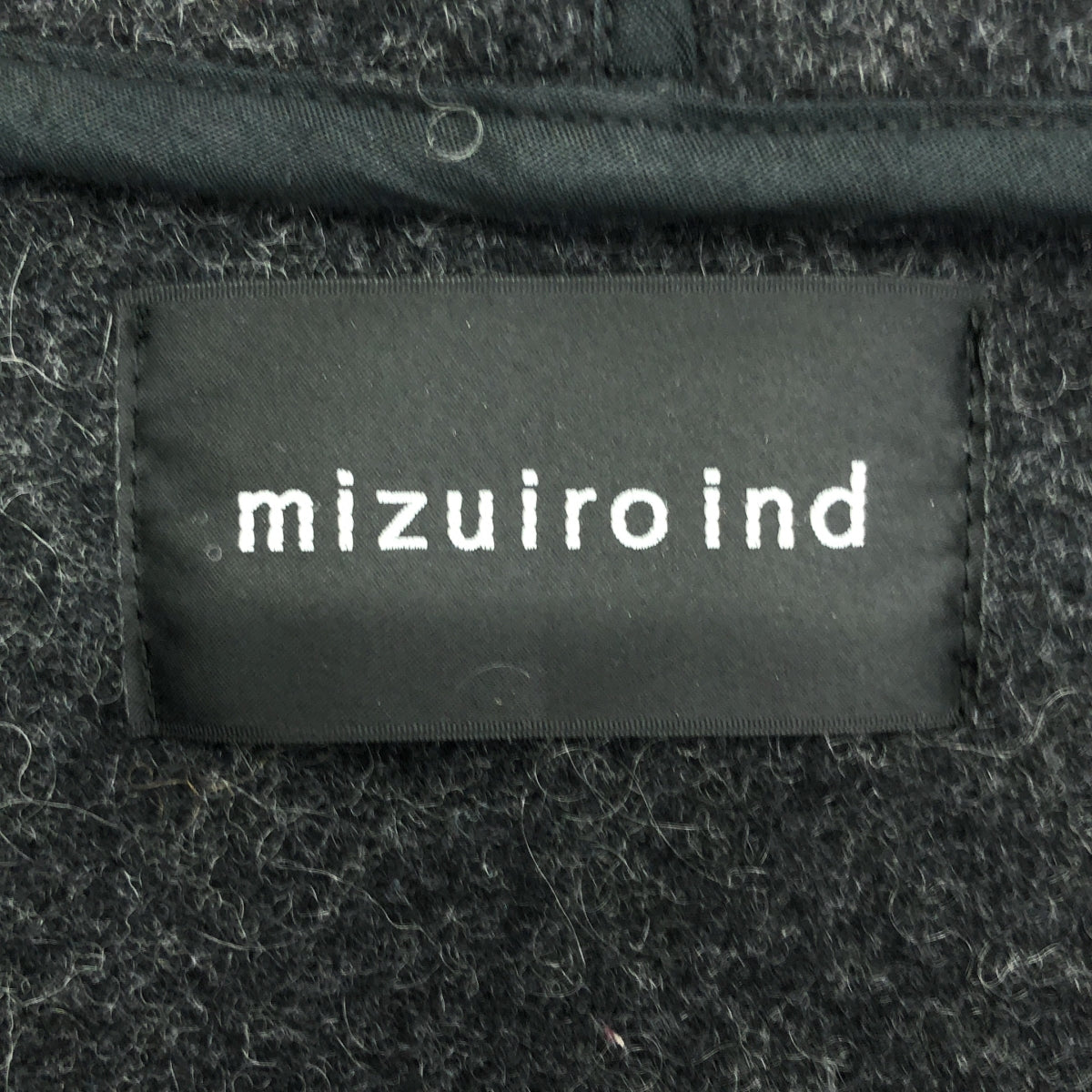 mizuiroind / ミズイロインド | ウール トグルボタン コート フーディ | F | ダークグレー | レディース