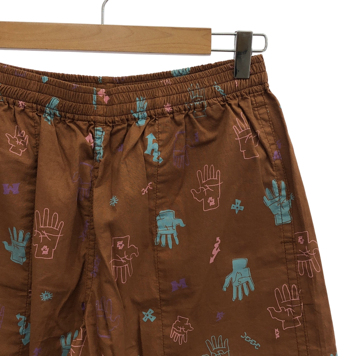[近新] MASSES / Masses | 2024 春夏 | HAND 全印花短褲 | M碼 | 棕色 | 男款