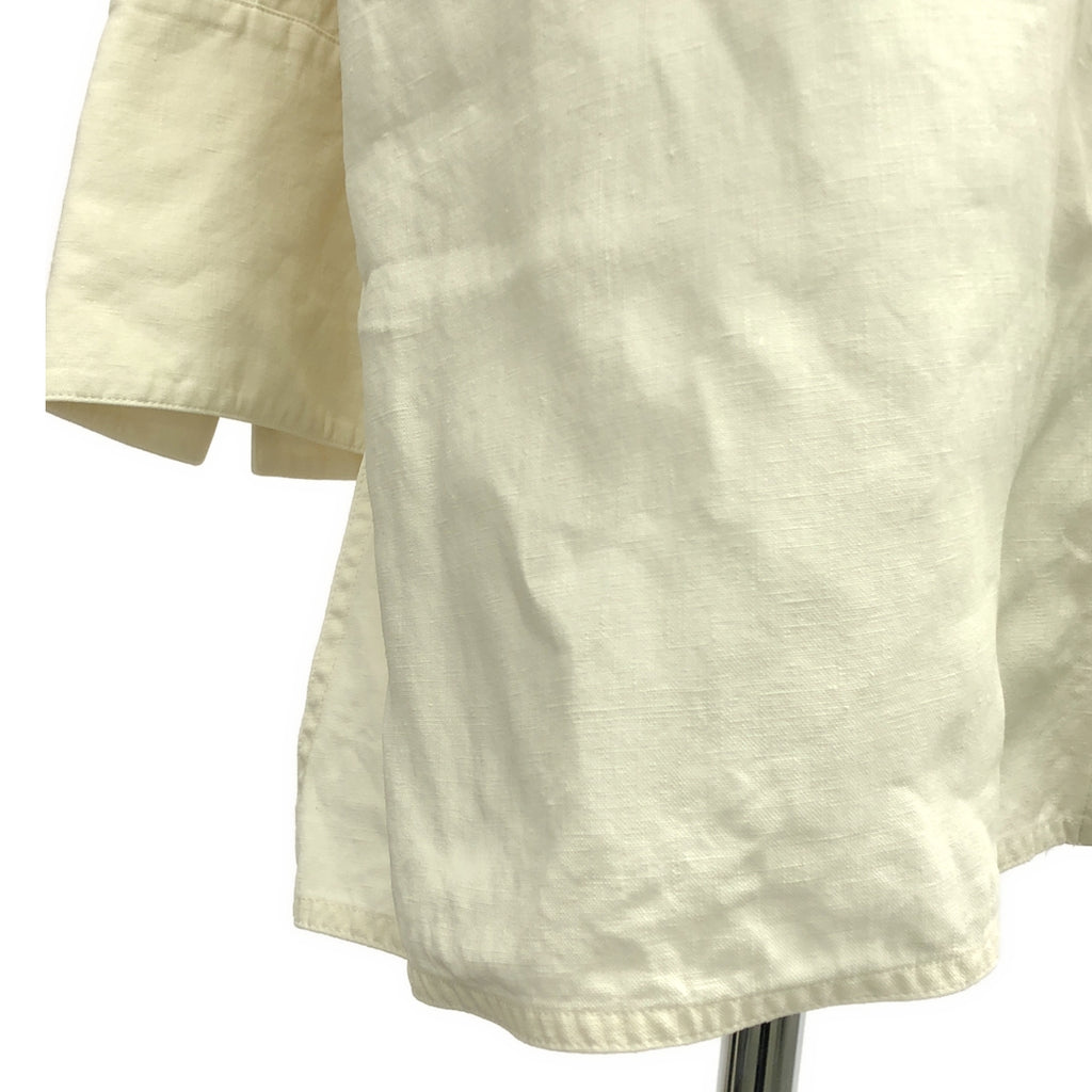 【美品】  JIL SANDER / ジルサンダー | 2022AW | フライフロント バンドカラー オーバー シャツ ブラウス | 36 | エクリュ | レディース