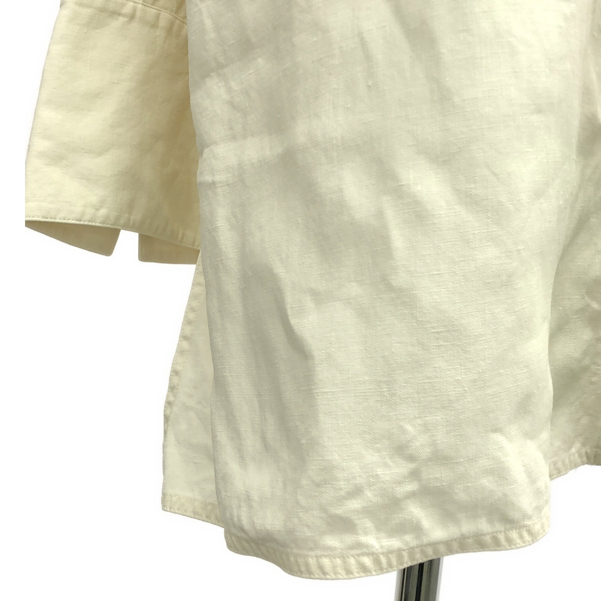 【美品】  JIL SANDER / ジルサンダー | 2022AW | フライフロント バンドカラー オーバー シャツ ブラウス | 36 | エクリュ | レディース