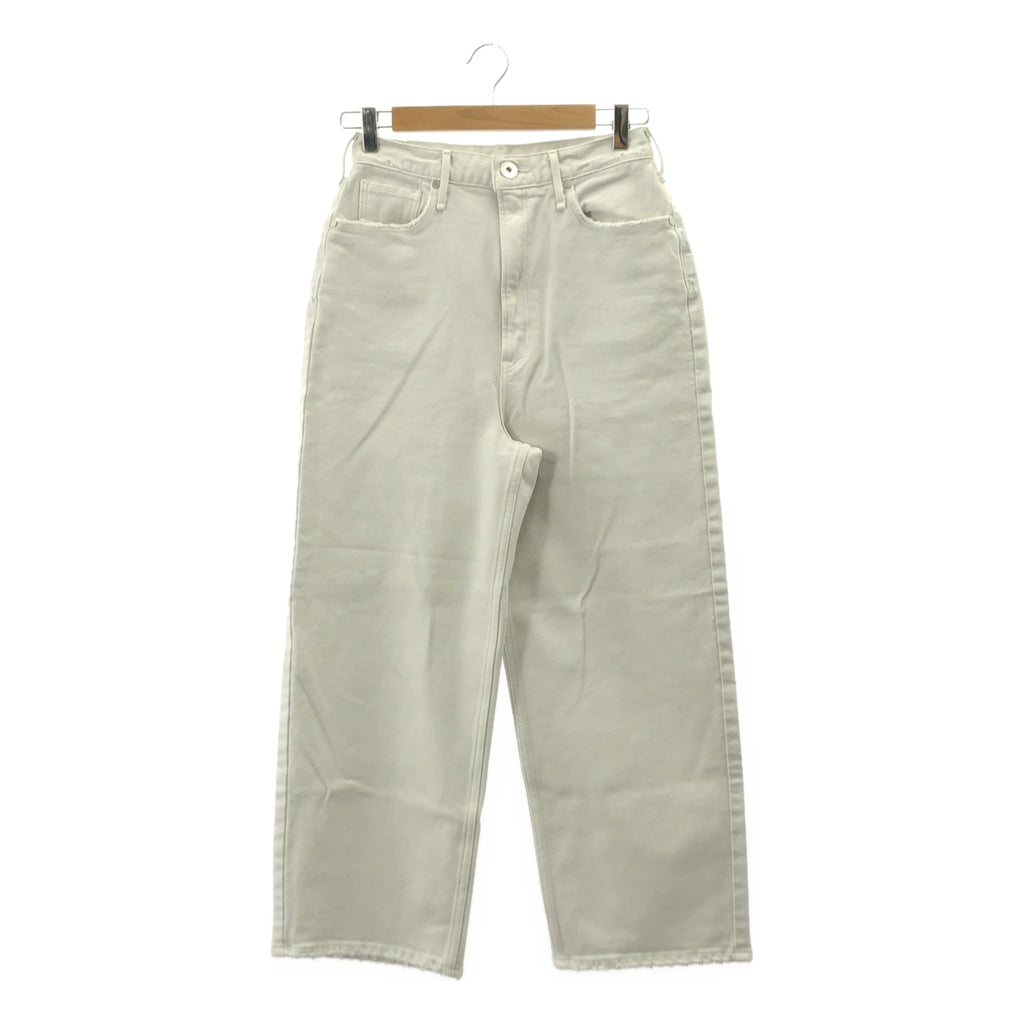 L'Appartement | UPPER HIGHTS THE LIVELY BONE WIDE DENIM / 破洞寬牛仔褲 | 尺寸 24 |