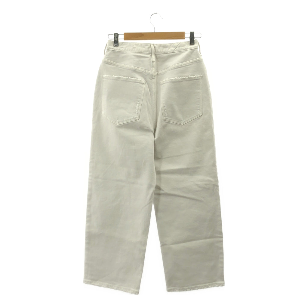 L'Appartement | UPPER HIGHTS THE LIVELY BONE WIDE DENIM / 破洞寬牛仔褲 | 尺寸 24 |