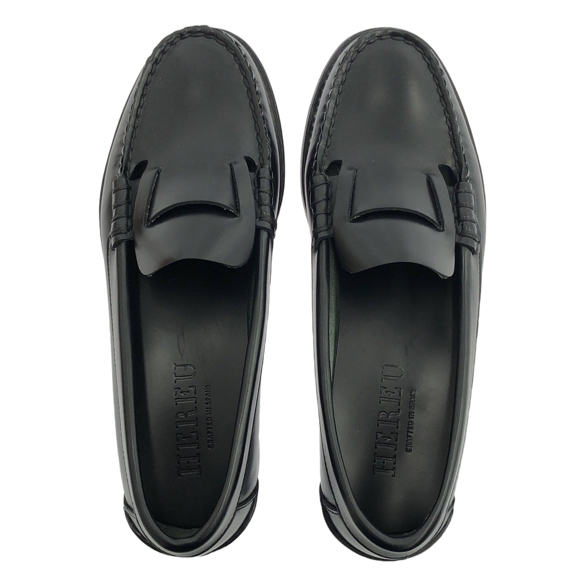 [狀況良好] HEREU / SINEU 交織細節一腳蹬樂福鞋 |尺寸 38 |黑色 |女性的