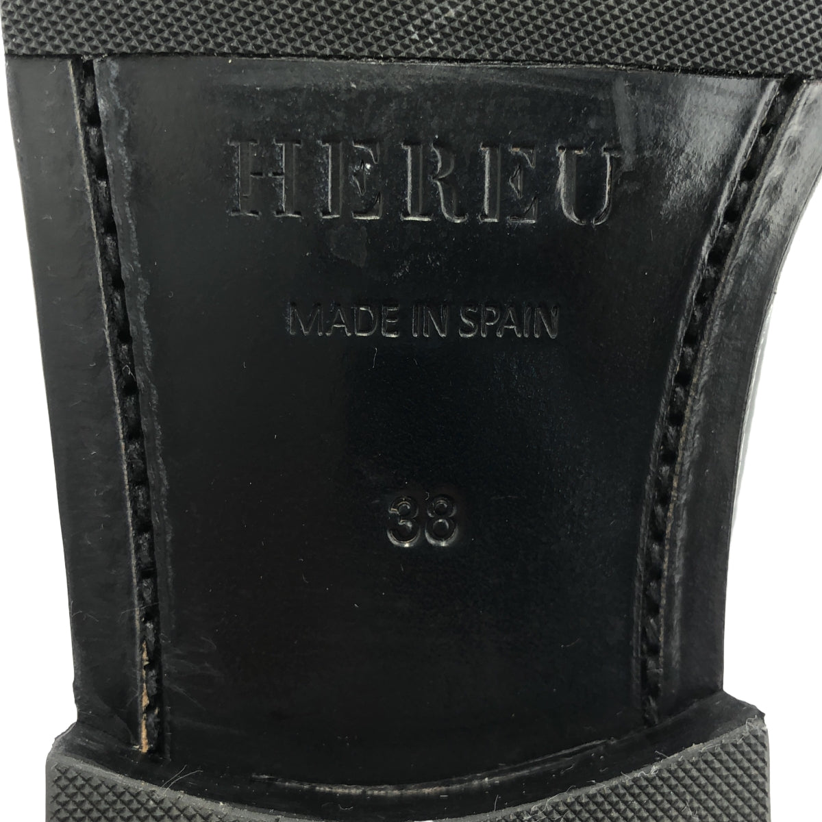 [狀況良好] HEREU / SINEU 交織細節一腳蹬樂福鞋 |尺寸 38 |黑色 |女性的