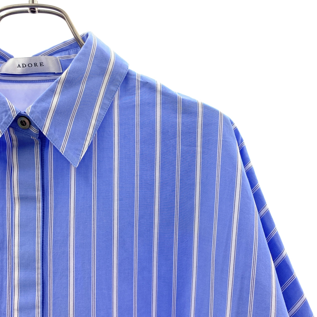 崇拜|棉質條紋蝙蝠袖襯衫 | SHOPBOP尺寸 38 |