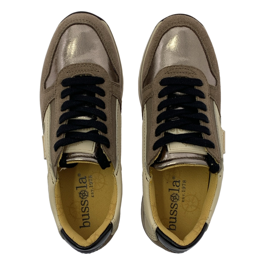 bussola / 부소라 가죽 | 로고 레이스 업 운동화 | 35 |