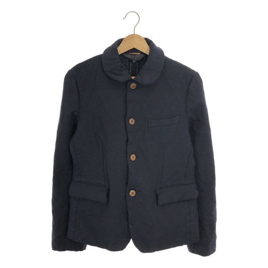 [Good Condition] COMME des GARCONS COMME des GARCONS / Comme des | 2014AW | Poly shrunken round collar quilted jacket | S | Navy | Women's