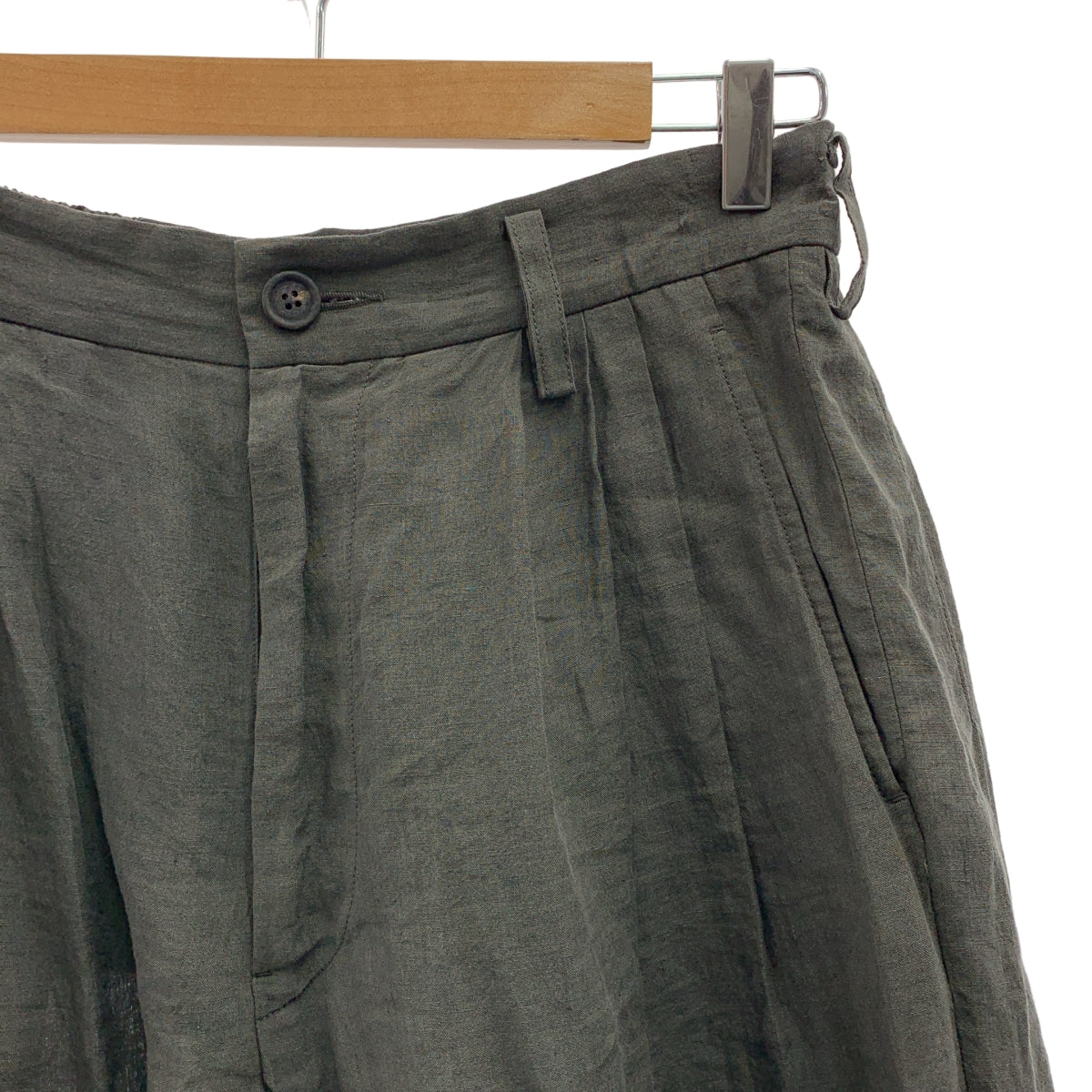 ziggy chen / ジギーチェン | 2025SS | Cropped Trousers / タック ワイド スラックス パンツ | 44 | メンズ