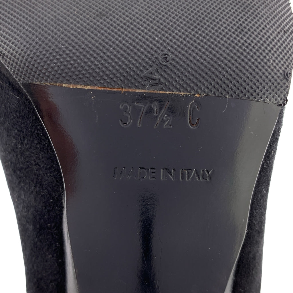 CHANEL / シャネル | スエードレザー ラウンドトゥ ココマーク ヒールパンプス | 37 1/2 | レディース