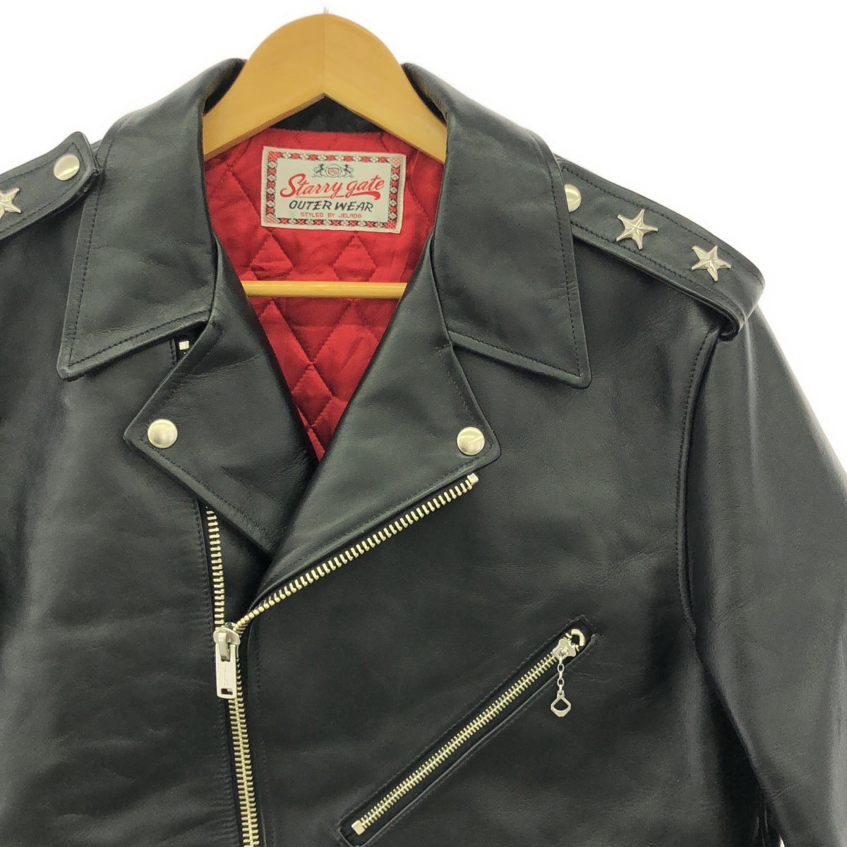 JELADO / ジェラード | STARRY GATE / Horsehide Riders Epaulette Rebel Jacket /ホースハイド レザー ライダース ジャケット | 1 | メンズ