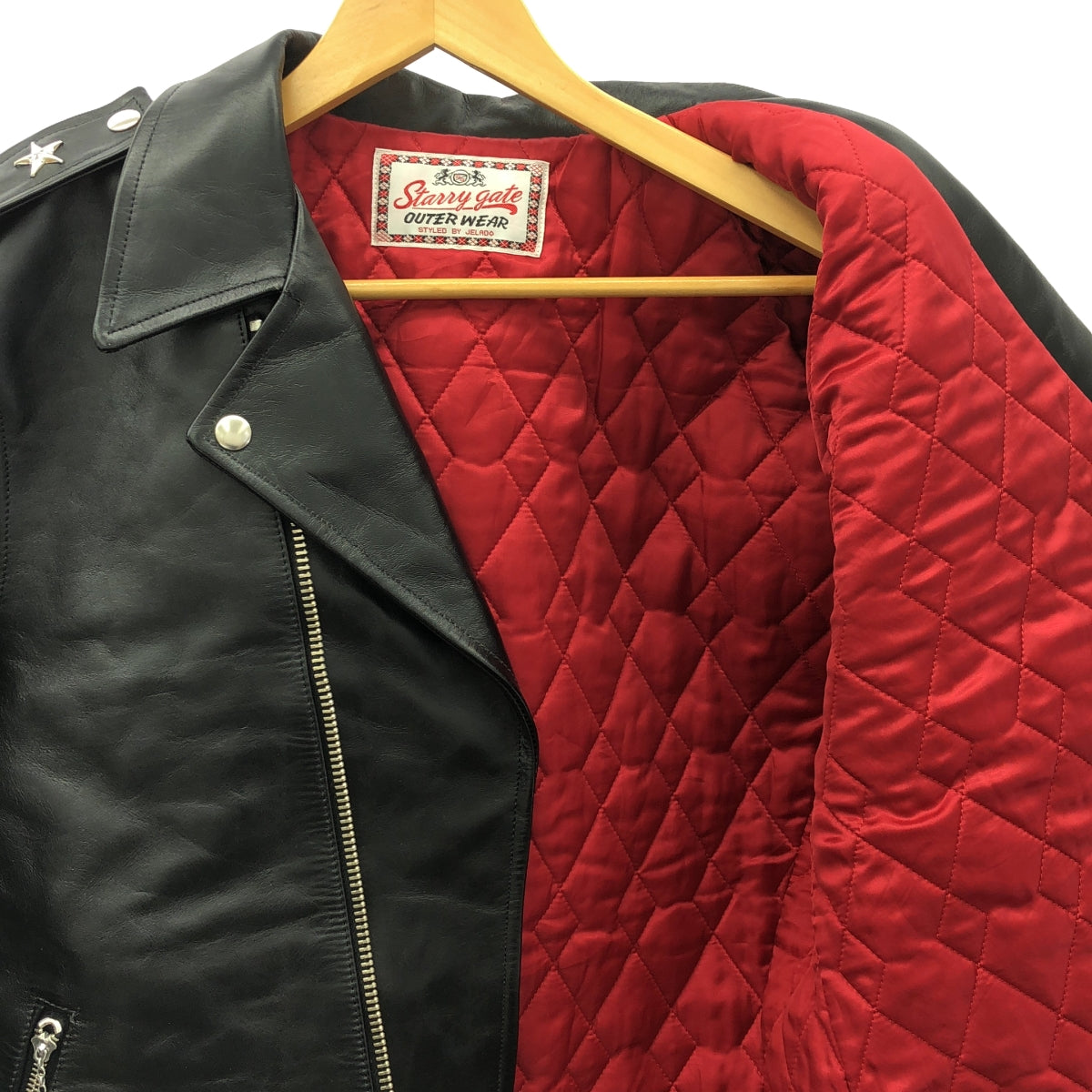 JELADO / ジェラード | STARRY GATE / Horsehide Riders Epaulette Rebel Jacket /ホースハイド レザー ライダース ジャケット | 1 | メンズ