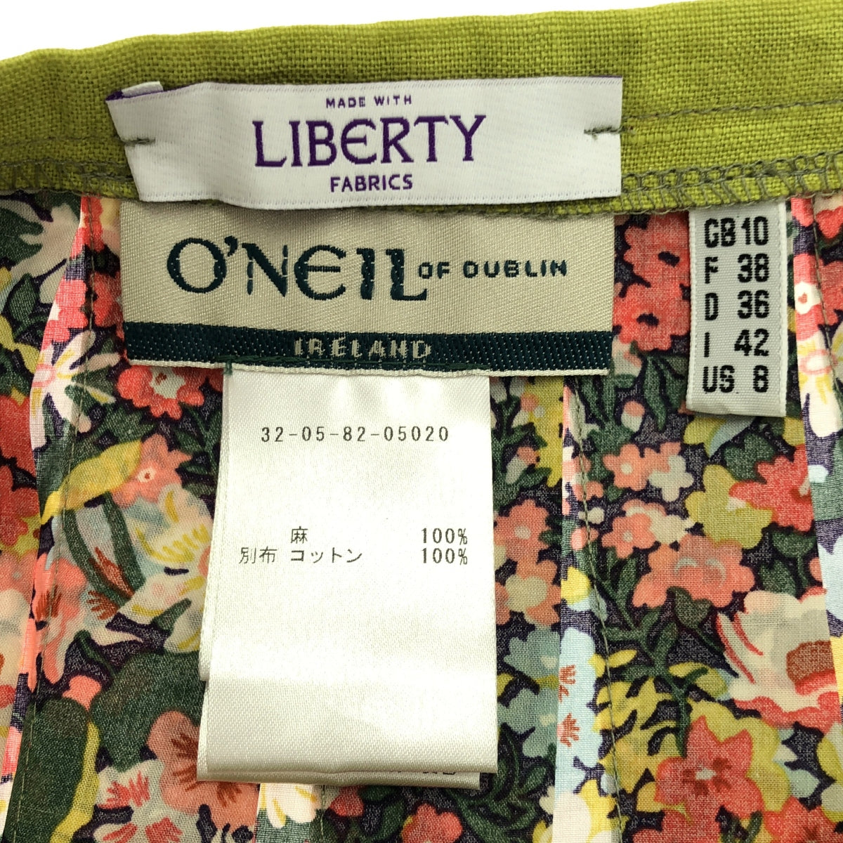 O'NEIL OF DUBLIN | Linen Liberty Print Long Skirt | US8 | Women's