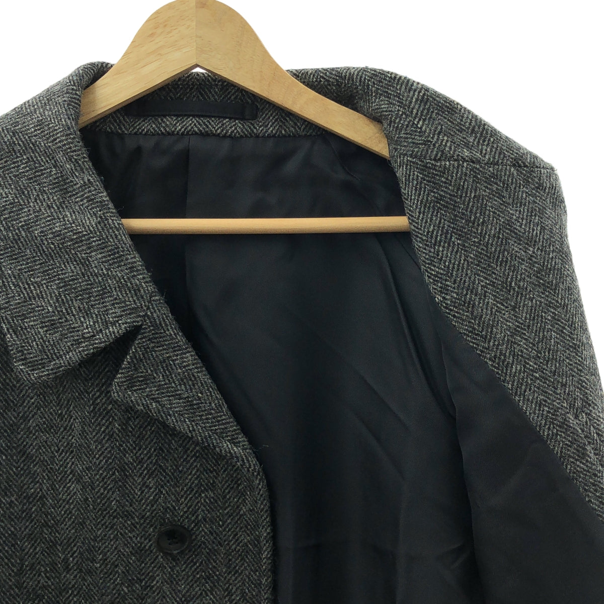 明日世界朝聖者 | 狐狸花呢羊毛人字紋切斯特菲爾德大衣 | M碼 | 男款