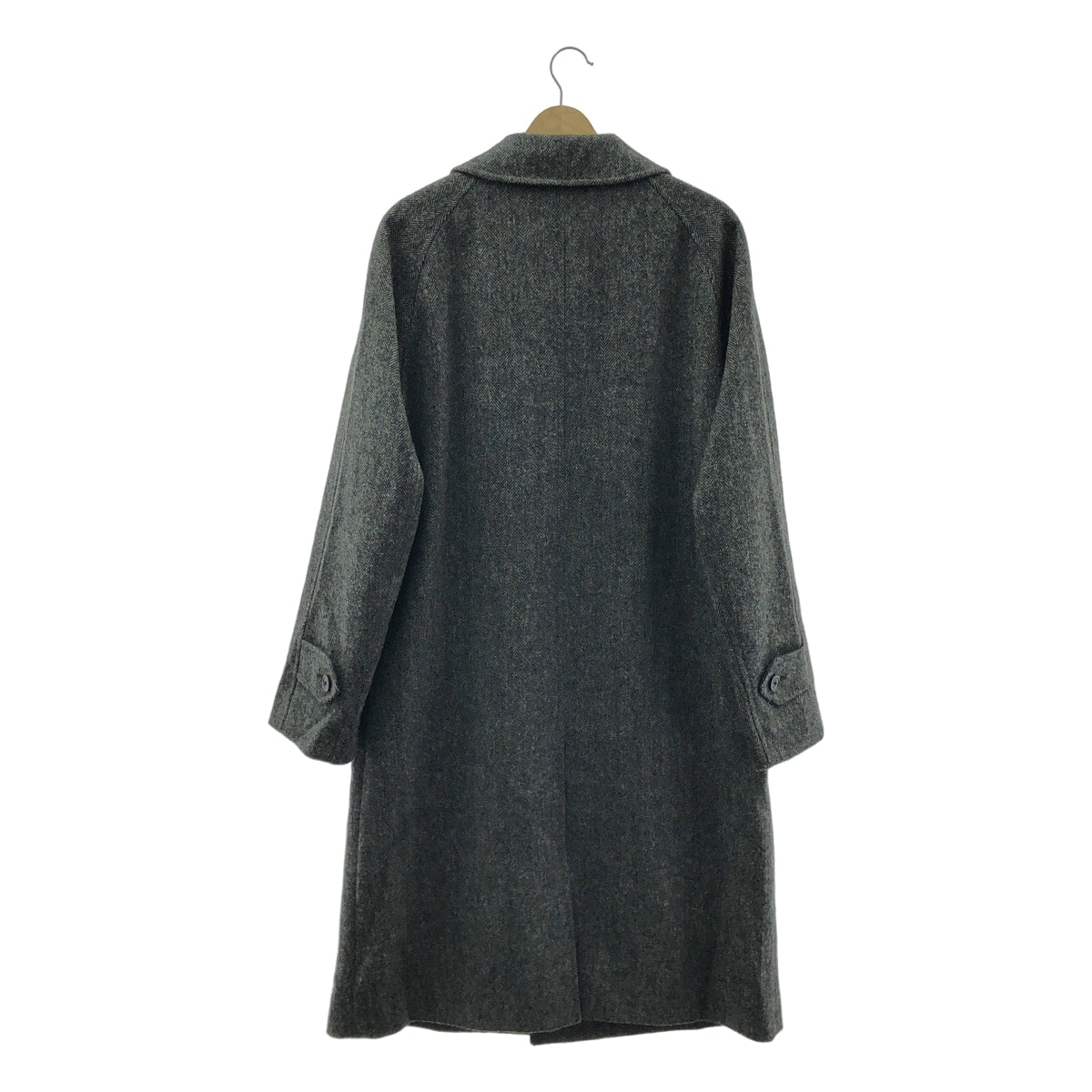 明日世界朝聖者 | 狐狸花呢羊毛人字紋切斯特菲爾德大衣 | M碼 | 男款