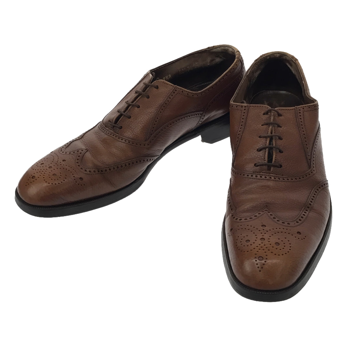 Florsheim Imperial | 97306 Long Wingtip Leather Shoes | 9 1/2A | Brown | Men's