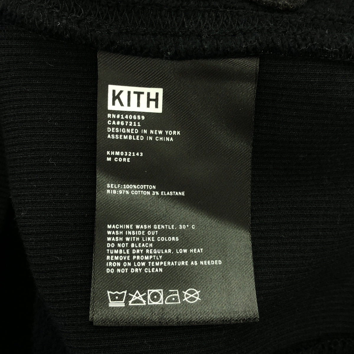 KITH | 2024SS | Williams III 連帽刺繡標誌運動衫 | S |黑色 |男士