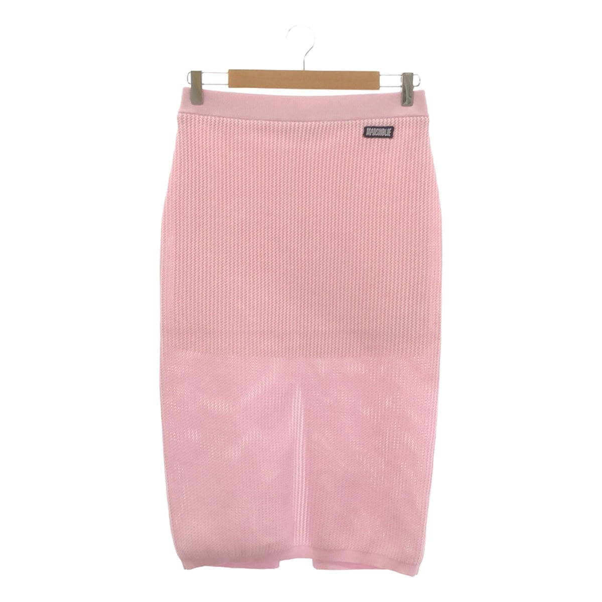 【미품】 MADISON BLUE / 매디슨 블루 | 2024SS | TIGHT SKIRT MESH 니트 롱 스커트 | 02(M) | 핑크 | 여성