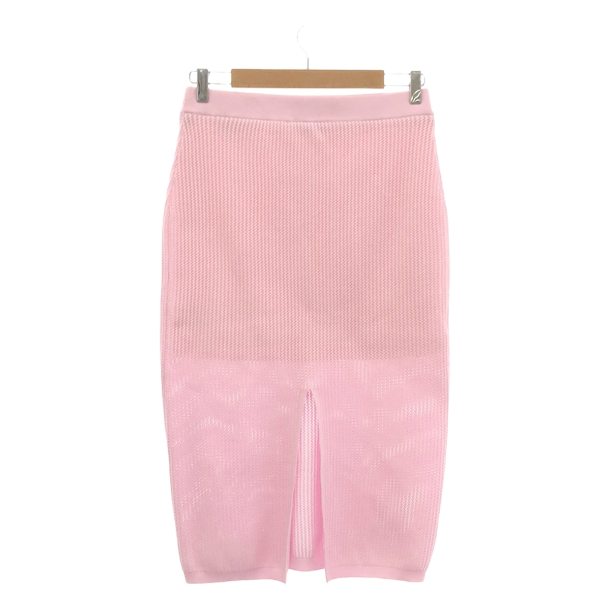 【미품】 MADISON BLUE / 매디슨 블루 | 2024SS | TIGHT SKIRT MESH 니트 롱 스커트 | 02(M) | 핑크 | 여성