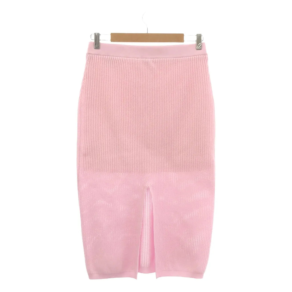 【美品】  MADISON BLUE / マディソンブルー | 2024SS | TIGHT SKIRT MESH ニット ロング スカート | 02(M) | ピンク | レディース