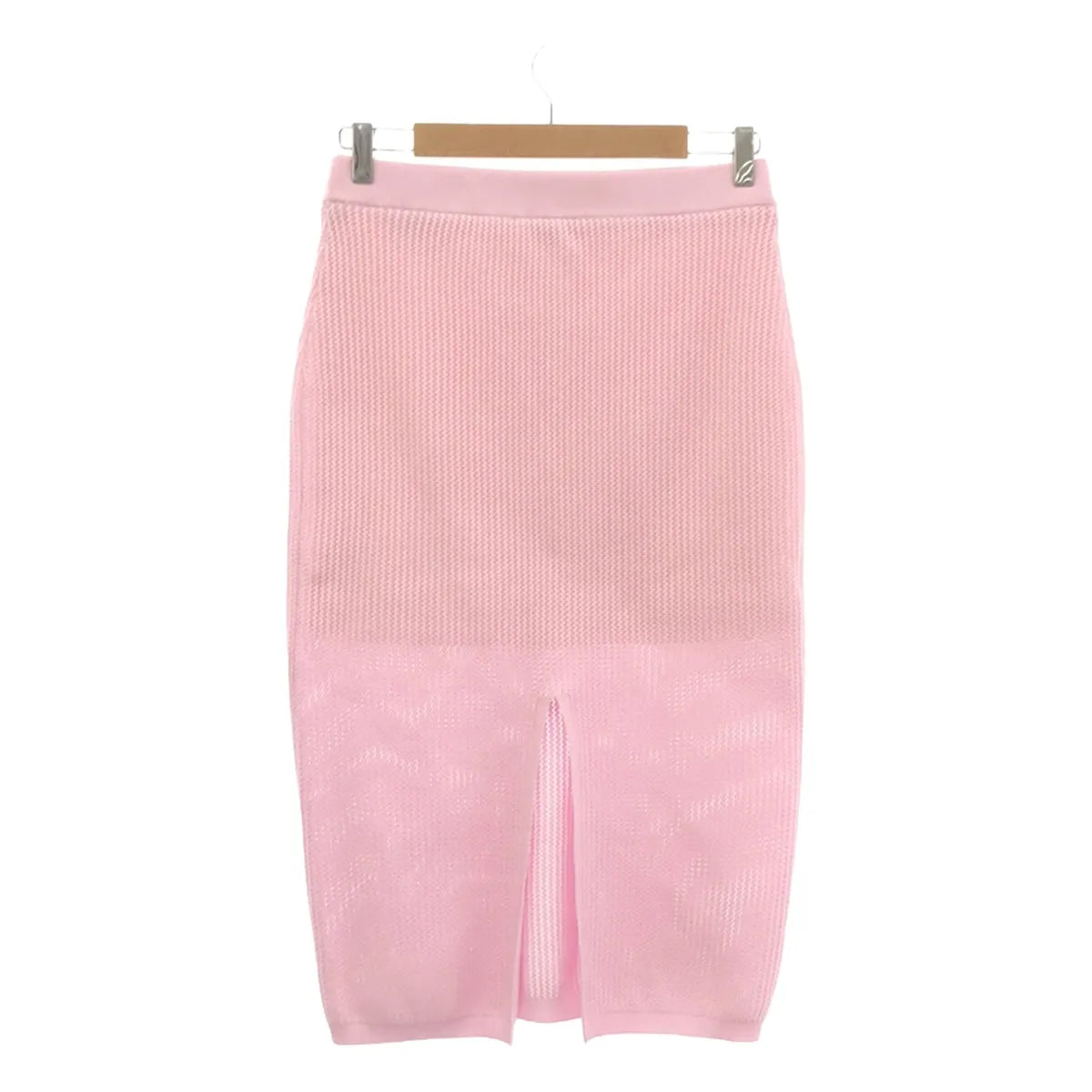 【미품】 MADISON BLUE / 매디슨 블루 | 2024SS | TIGHT SKIRT MESH 니트 롱 스커트 | 02(M) | 핑크 | 여성