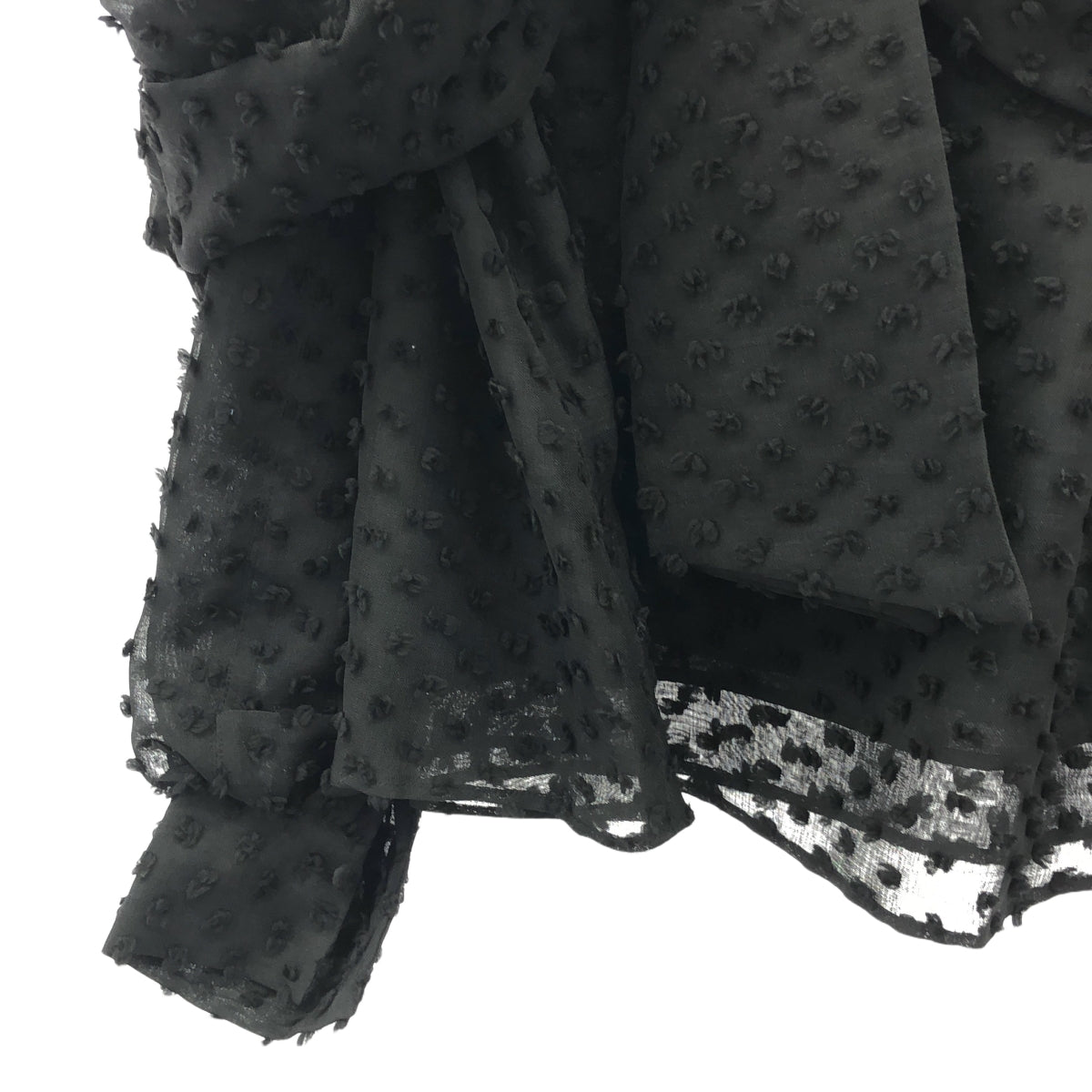 SNIDEL / 스나이델 | 리본 모티브 블라우스 오프 숄더 | F | 블랙 | 여성