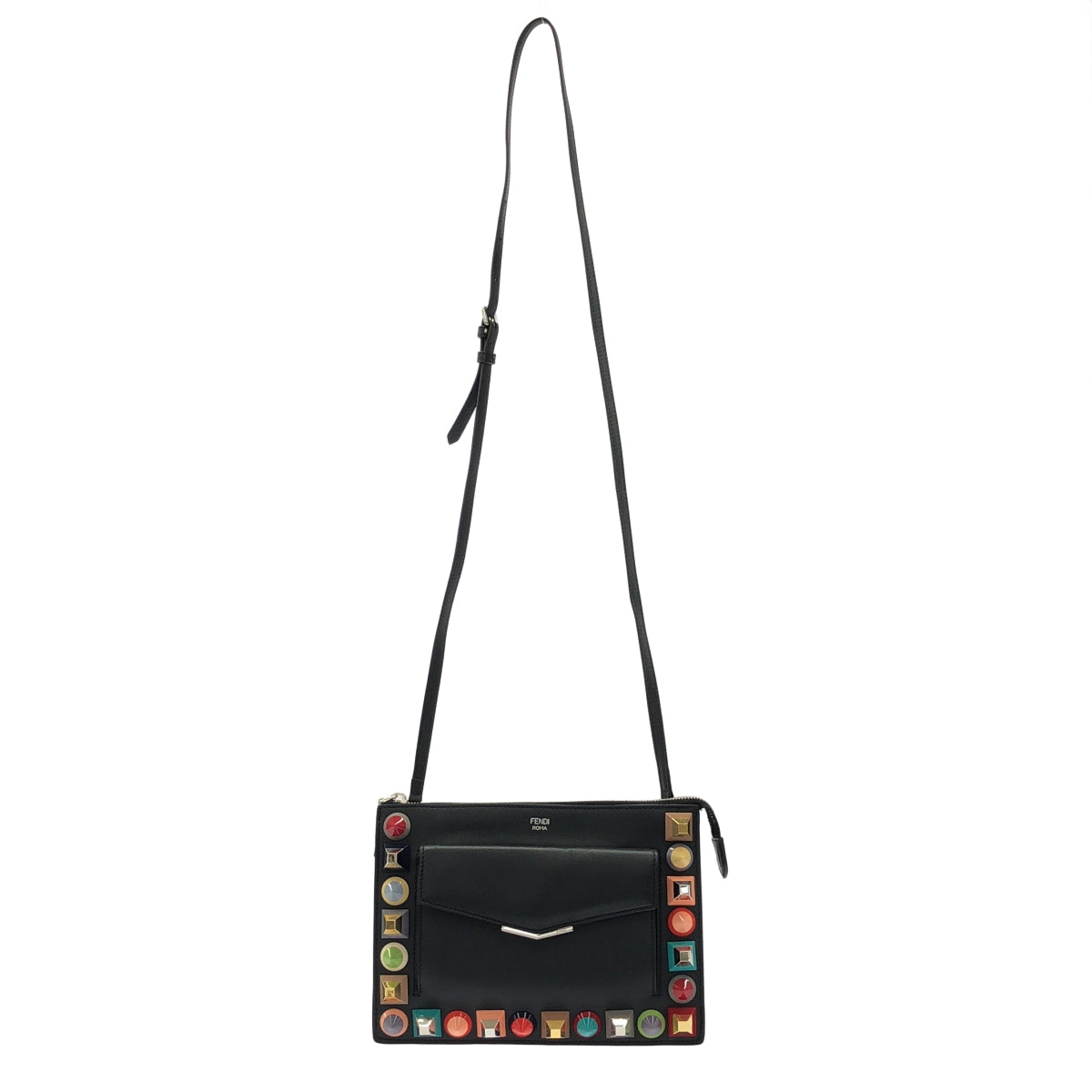 FENDI | Two Jours 多鉚釘皮革肩背包 |