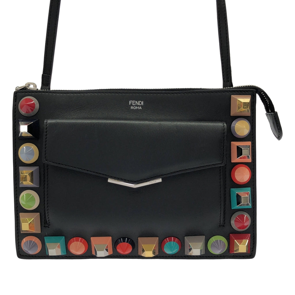 FENDI | Two Jours 多鉚釘皮革肩背包 |