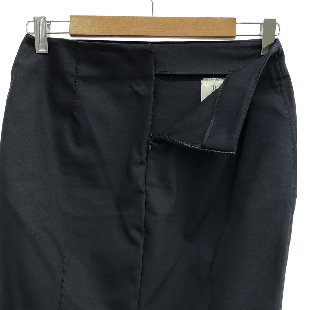 THE ROW / 자로우 | 스트레치 백 Zip 스커트 | 2 | 블랙 | 여성