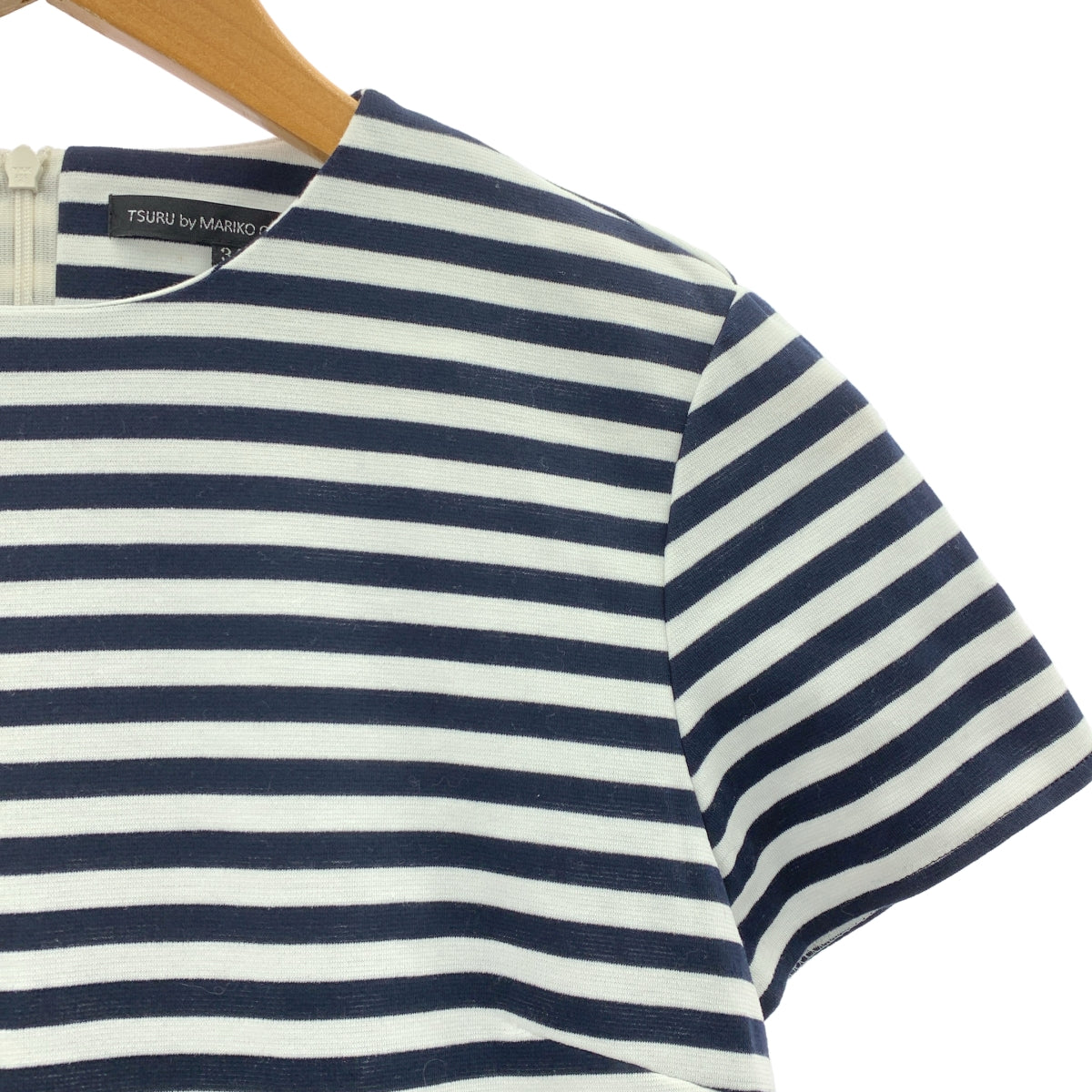 TSURU by Mariko Oikawa / ツルバイマリコオイカワ | コットン ボーダー ペプラム ブラウス カットソー | 34 | レディース