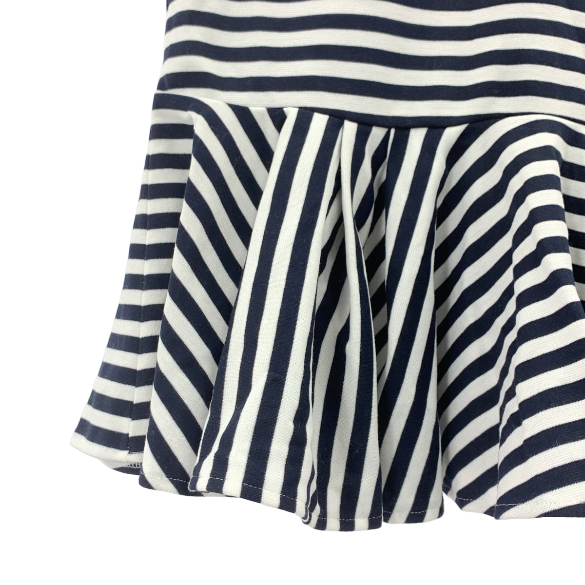 TSURU by Mariko Oikawa / ツルバイマリコオイカワ | コットン ボーダー ペプラム ブラウス カットソー | 34 | レディース