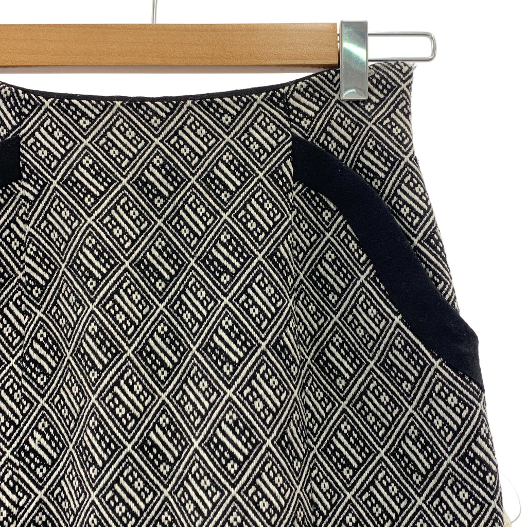 Mame Kurogouchi / マメクロゴウチ | ジャガード フリンジ バックジップ スカート / 裏地付き | 1 |