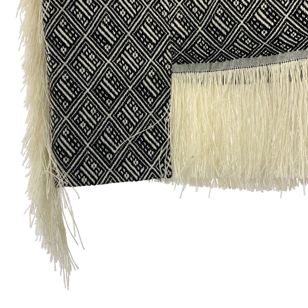 Mame Kurogouchi / マメクロゴウチ | ジャガード フリンジ バックジップ スカート / 裏地付き | 1 |