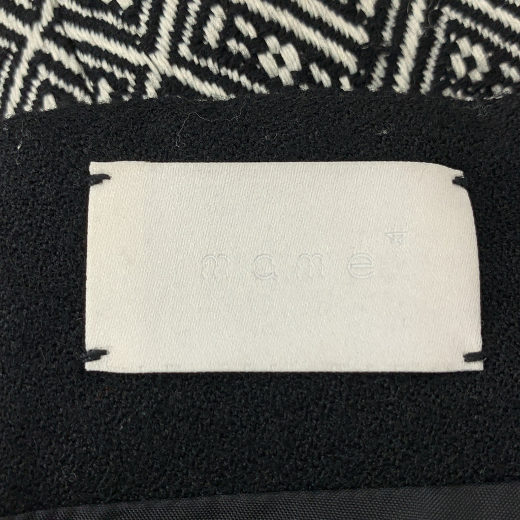 Mame Kurogouchi / マメクロゴウチ | ジャガード フリンジ バックジップ スカート / 裏地付き | 1 |