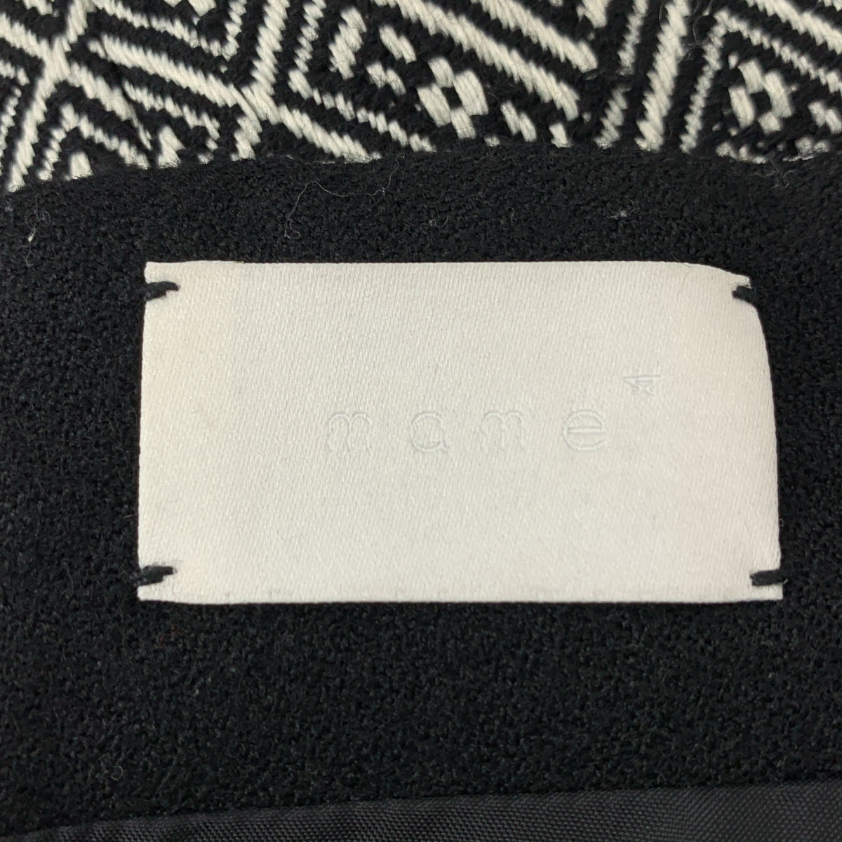 Mame Kurogouchi / マメクロゴウチ | ジャガード フリンジ バックジップ スカート / 裏地付き | 1 |