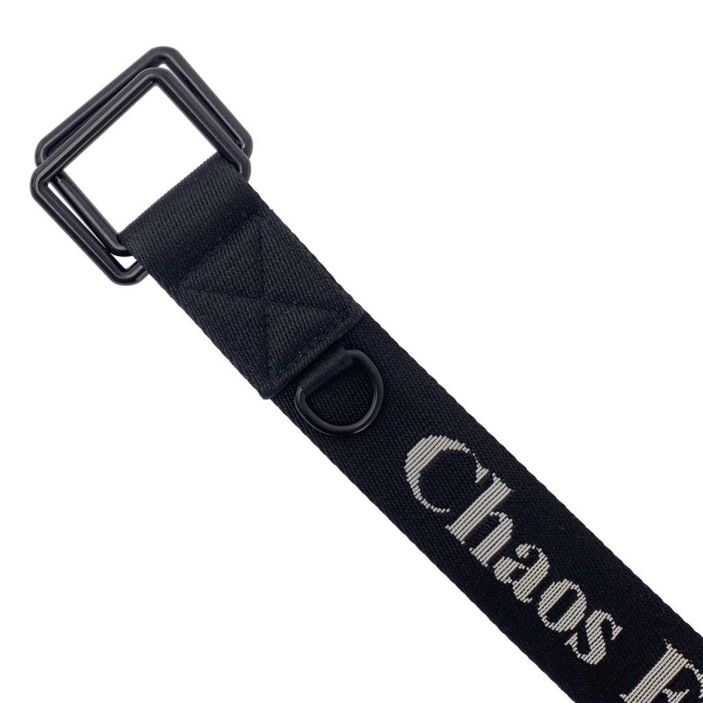 Chaos Fishing Club / 카오스 낚시 클럽 | 로고 링 벨트 | F | 블랙 / 화이트 | 남성