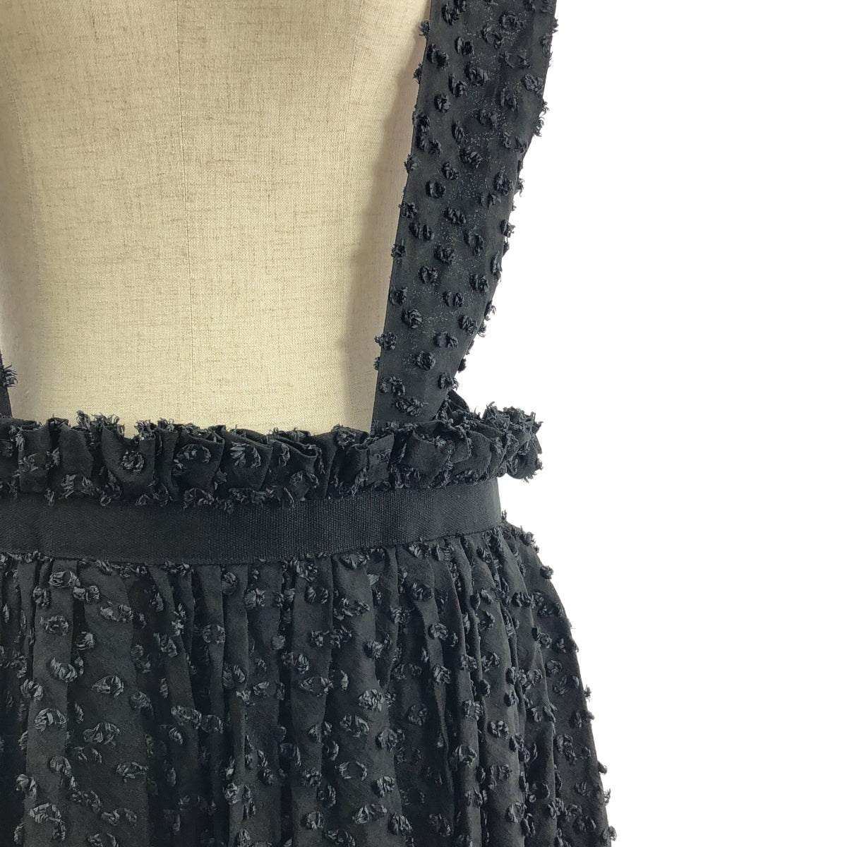 【미품】 tao COMME des GARCONS / 타오콤 데 갤슨 | 2022SS | 큐프라 멜빵 스커트 | S | 블랙 | 여성