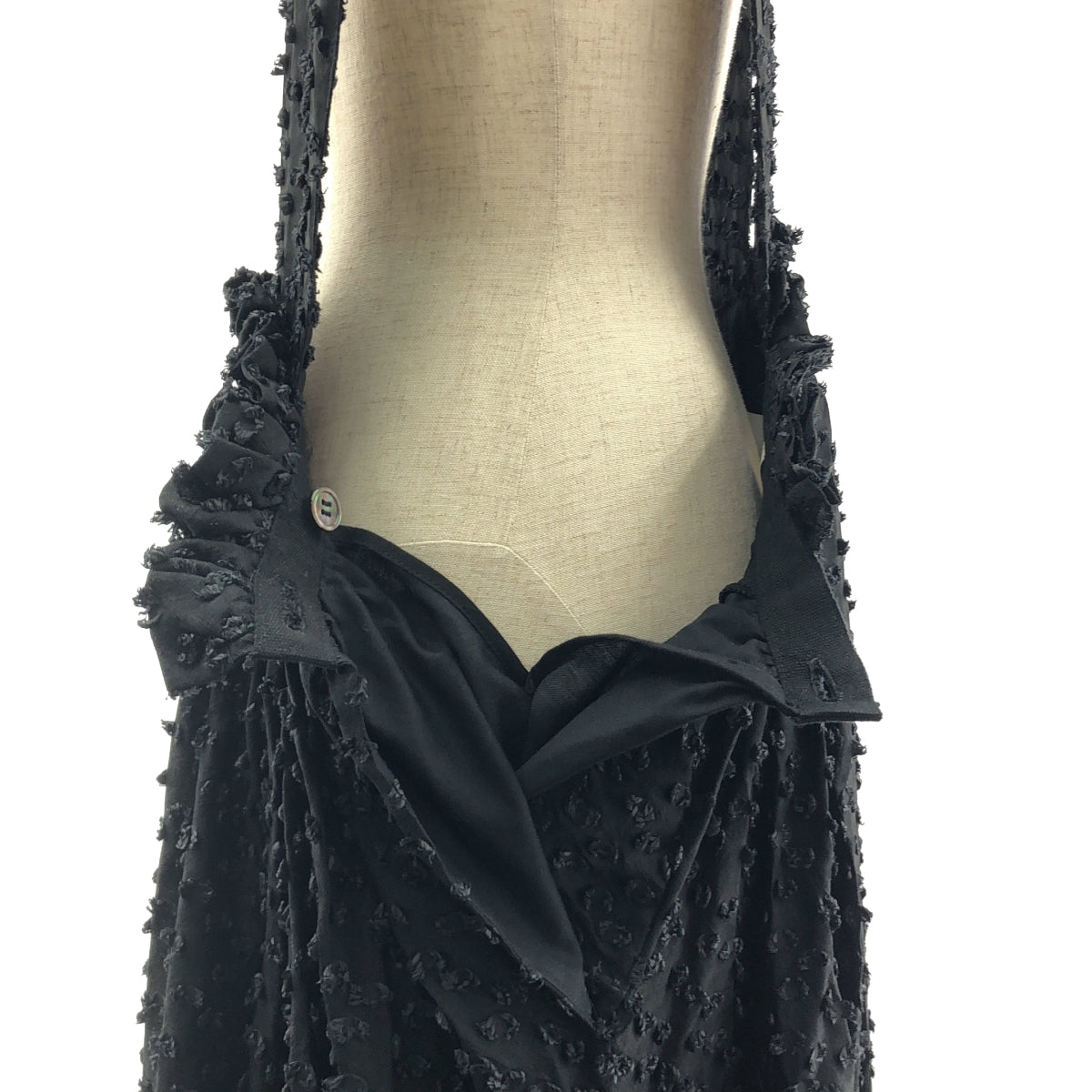 【미품】 tao COMME des GARCONS / 타오콤 데 갤슨 | 2022SS | 큐프라 멜빵 스커트 | S | 블랙 | 여성