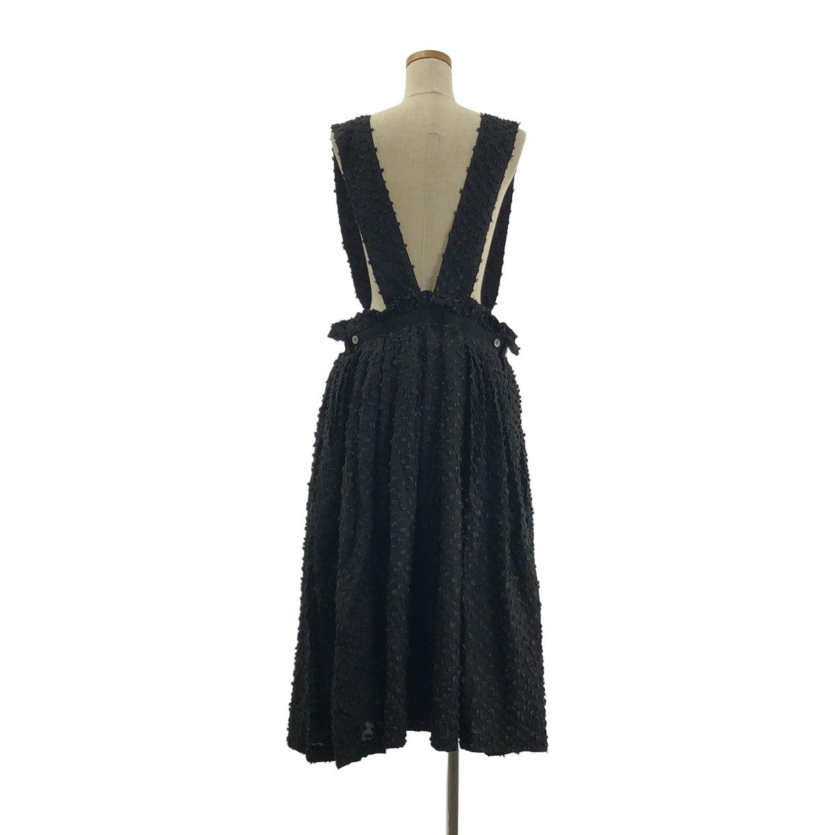 【미품】 tao COMME des GARCONS / 타오콤 데 갤슨 | 2022SS | 큐프라 멜빵 스커트 | S | 블랙 | 여성