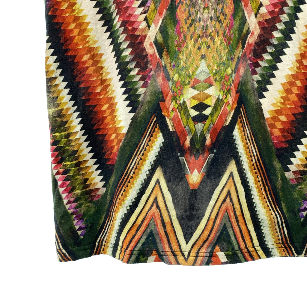 BALMAIN / 발만 | 총 무늬 오버 실루엣 크루 넥 T 셔츠 컷소우 | S | 남성