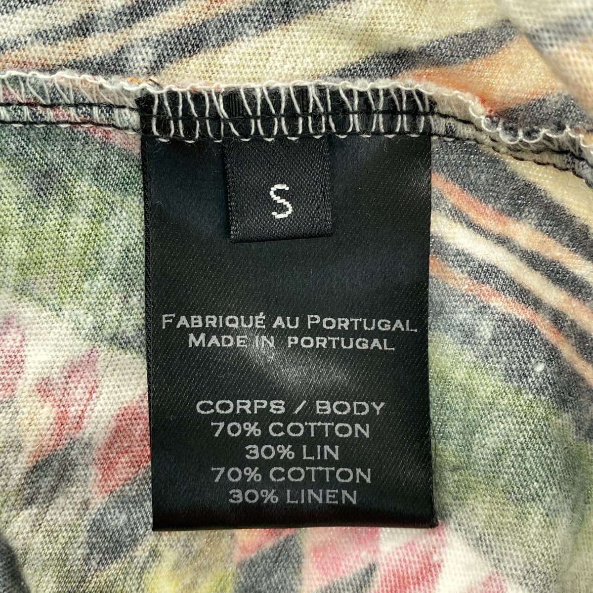 BALMAIN / 발만 | 총 무늬 오버 실루엣 크루 넥 T 셔츠 컷소우 | S | 남성