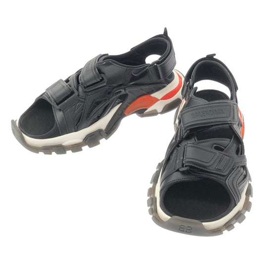 【미품】 BALENCIAGA / 발렌시아가 | Track Sandal / 655954 가죽 트랙 샌들 신발 | 42(27.5) | 블랙 | 남성