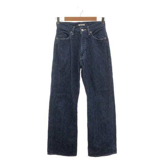 AURALEE | SELVEDGE LIGHT DENIM WIDE PANTS | 0 | Indigo | Women's