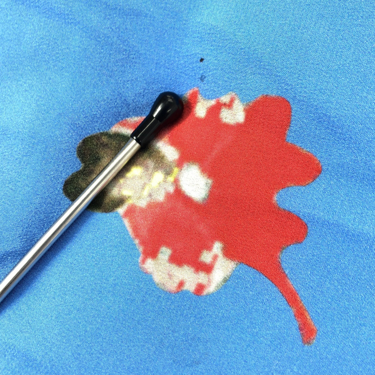 Ganni / ガニー | フラワープリント ラップ フリル ロングスカート | 36 | ブルー | レディース