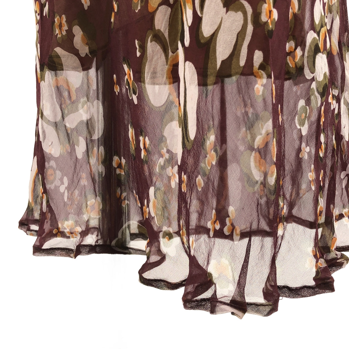 DRIES VAN NOTEN / ドリスヴァンノッテン | シルク 花柄 レイヤード ノースリーブ ワンピース | 38 | レディース