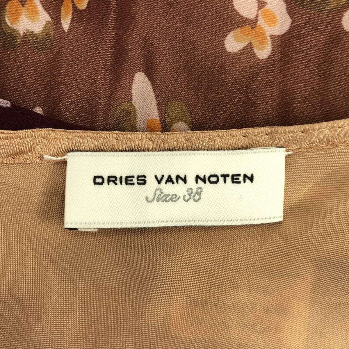DRIES VAN NOTEN / ドリスヴァンノッテン | シルク 花柄 レイヤード ノースリーブ ワンピース | 38 | レディース