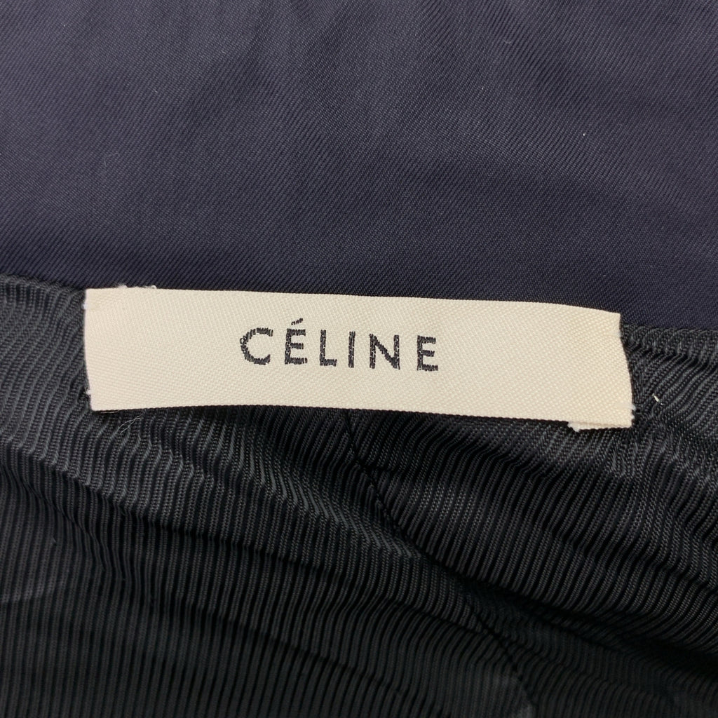 【美品】  CELINE / セリーヌ | フィービー期 / シルク混 トレンチコート | 36 | ネイビー | レディース