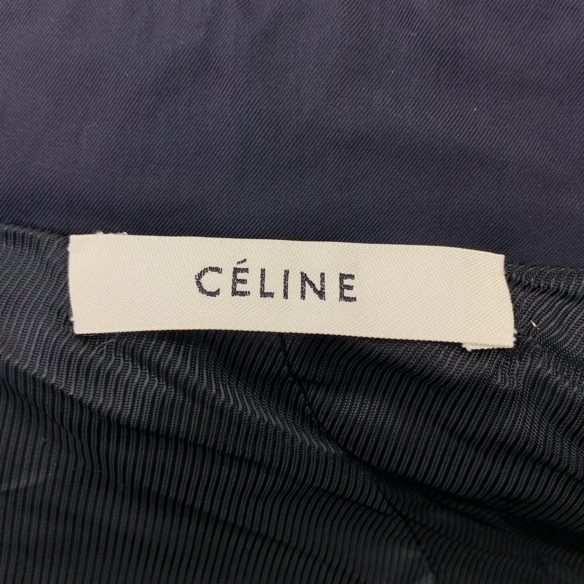 【美品】  CELINE / セリーヌ | フィービー期 / シルク混 トレンチコート | 36 | ネイビー | レディース