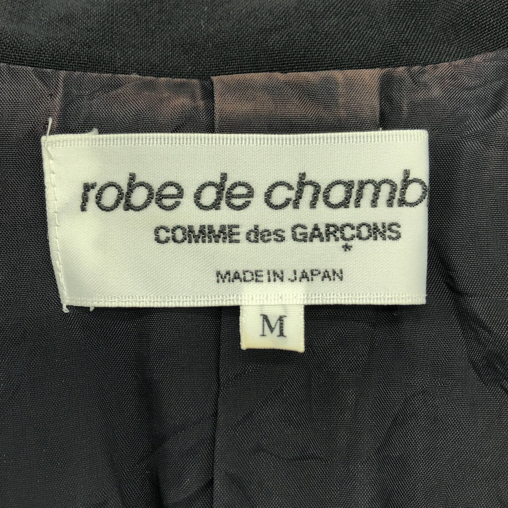 robe de chambre COMME des GARCONS / ローブドシャンブルコムデギャルソン | 2002SS | バイカラー シングルブレスト ジャケット / 総裏地 | M | ブラック/ボルドー | レディース