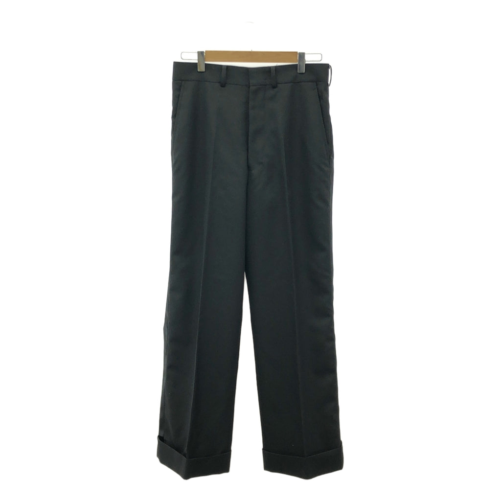 【美品】  JUNYA WATANABE / ジュンヤワタナベ | 2022AW | ウール サイドライン ロールアップ パンツ | S | ブラック | レディース